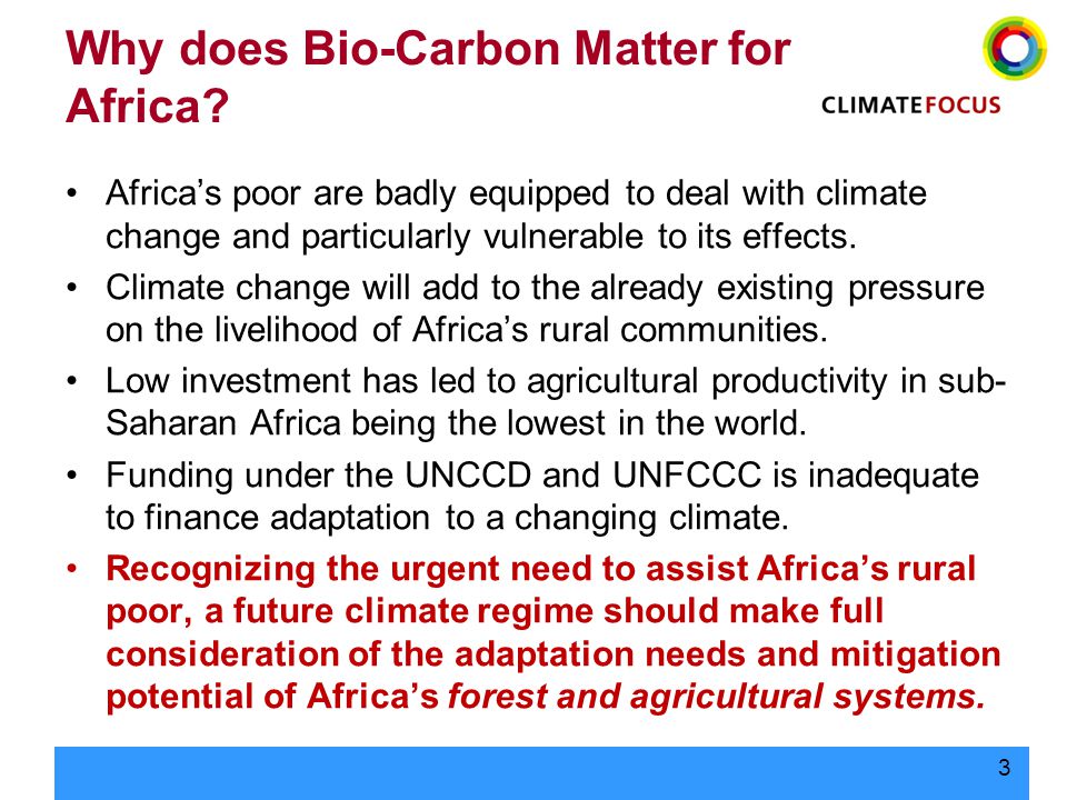 3 Why does Bio-Carbon Matter for Africa.