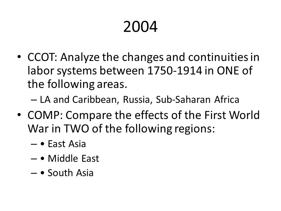 Ccot Essay Example