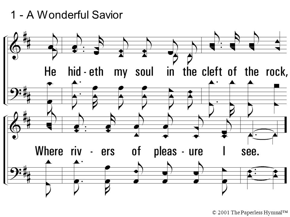 1 - A Wonderful Savior © 2001 The Paperless Hymnal™