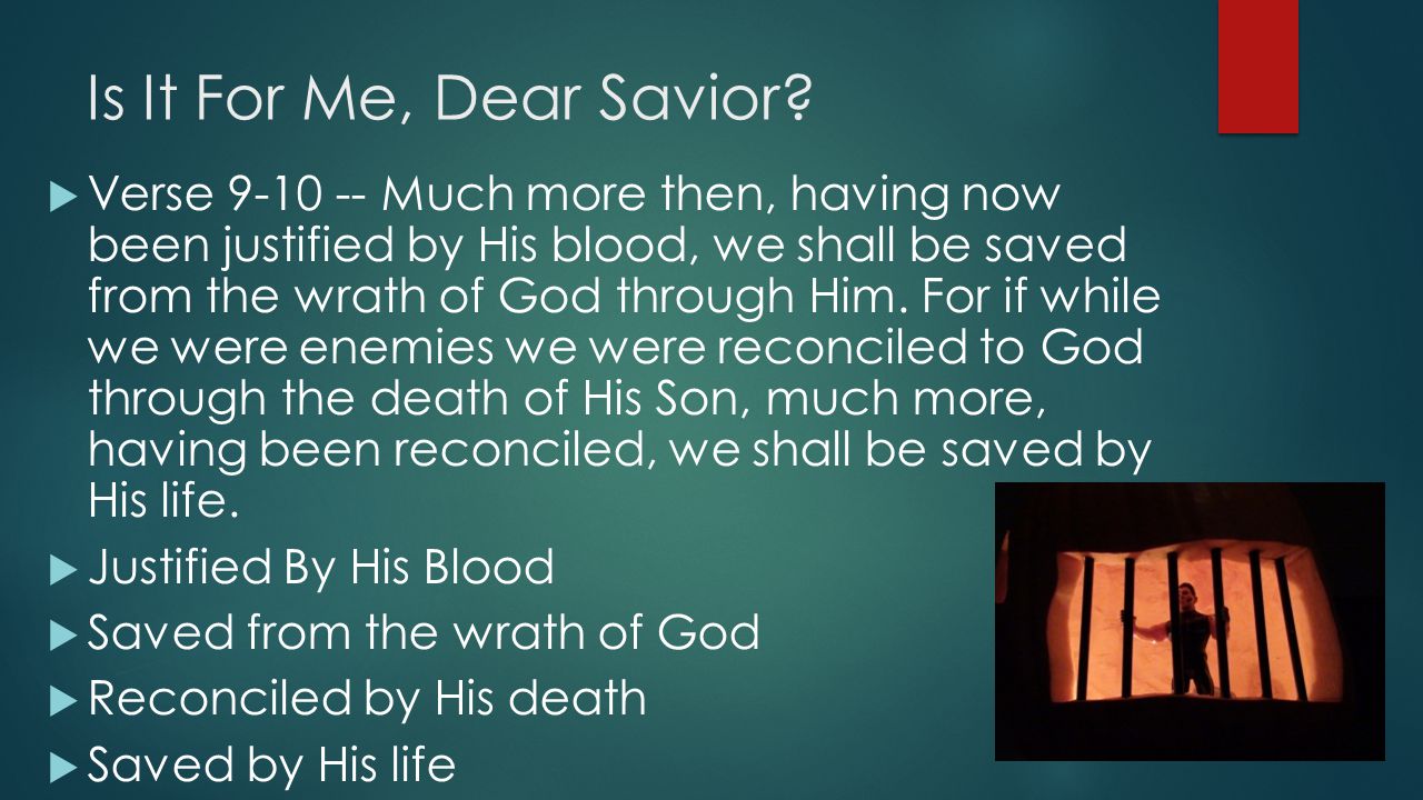 Is It For Me, Dear Savior.