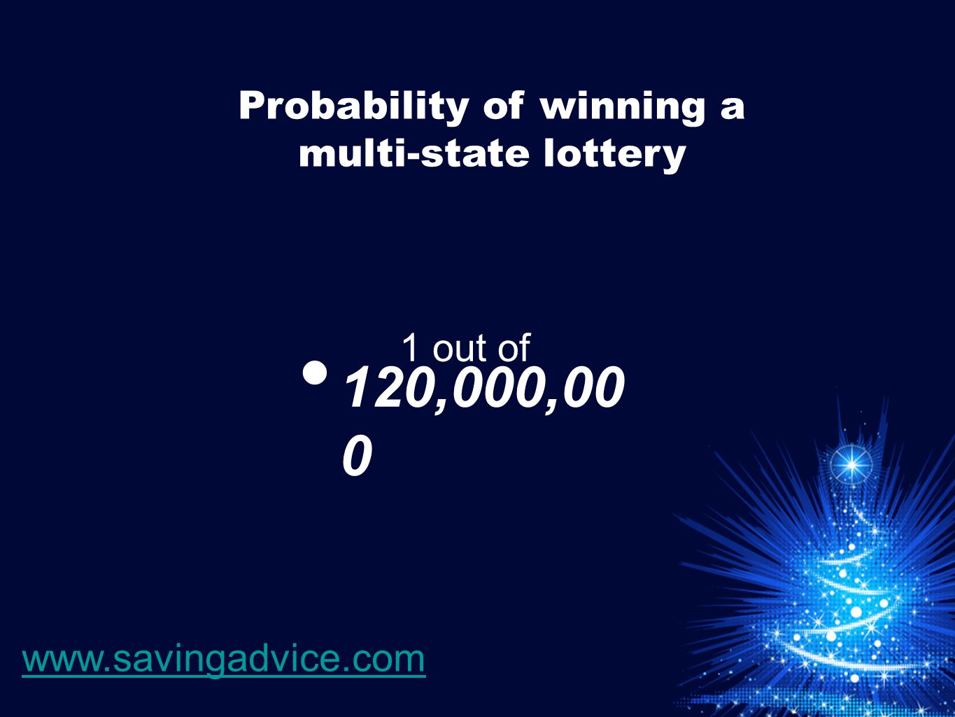 120,000, out of Probability of winning a multi-state lottery