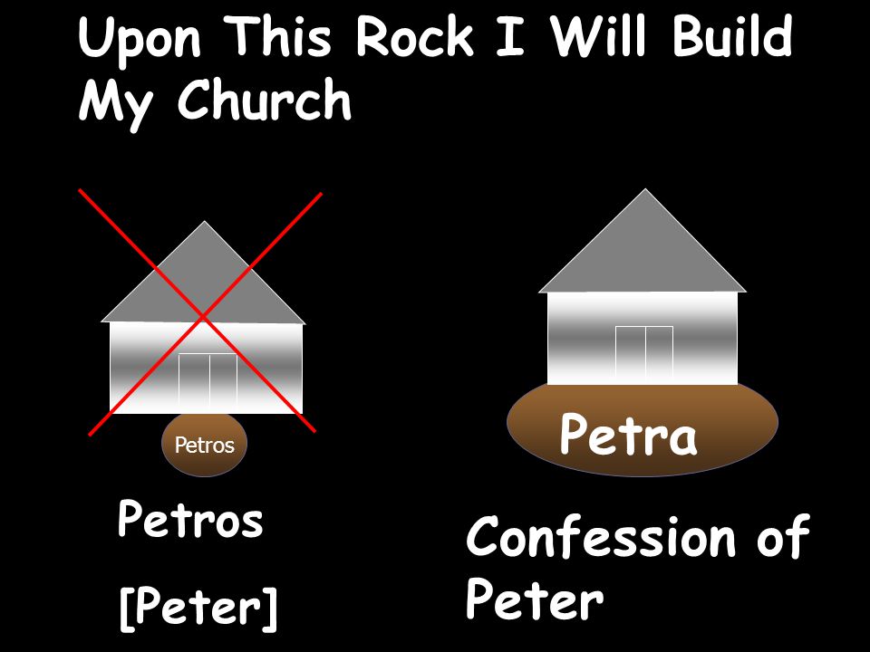 Petros Upon This Rock I Will Build My Church Petros [Peter] Petra Confession of Peter