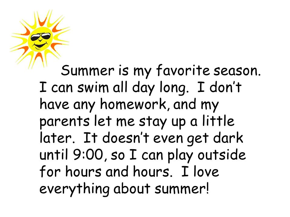 essay on my favourite season