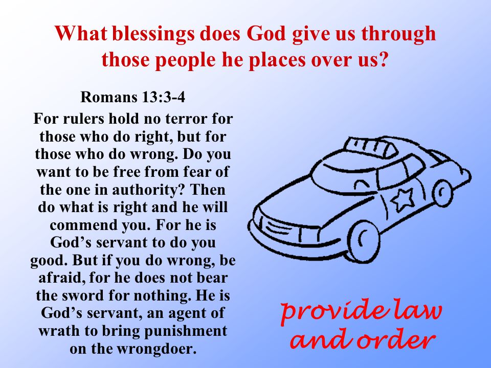 What blessings does God give us through those people he places over us.