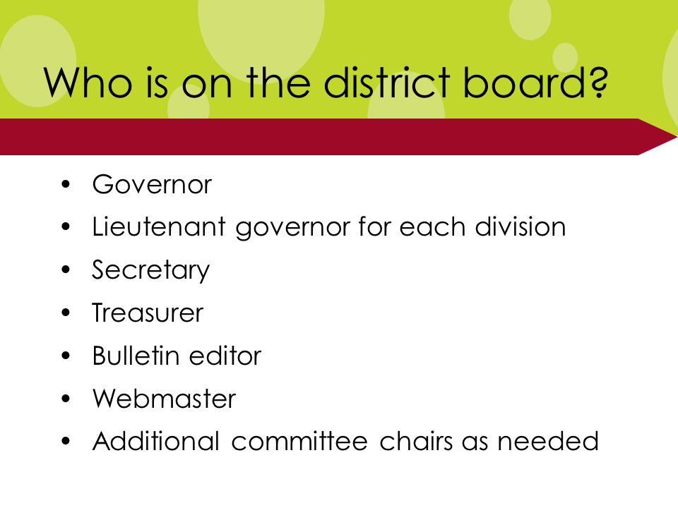 Who is on the district board.