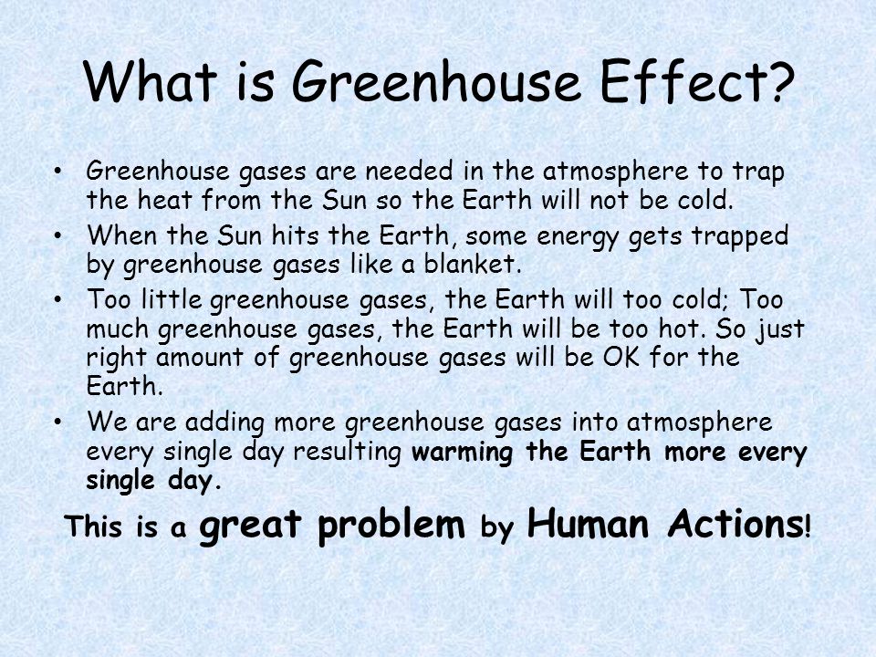 What is Greenhouse Effect.