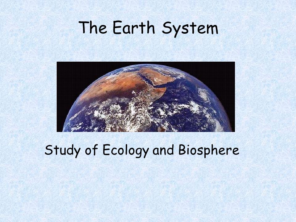 The Earth System Study of Ecology and Biosphere
