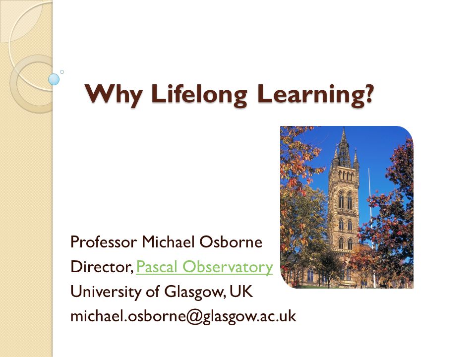 Why Lifelong Learning.