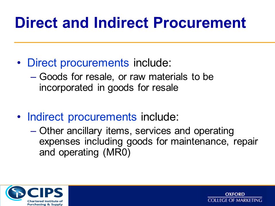 indirects procurement