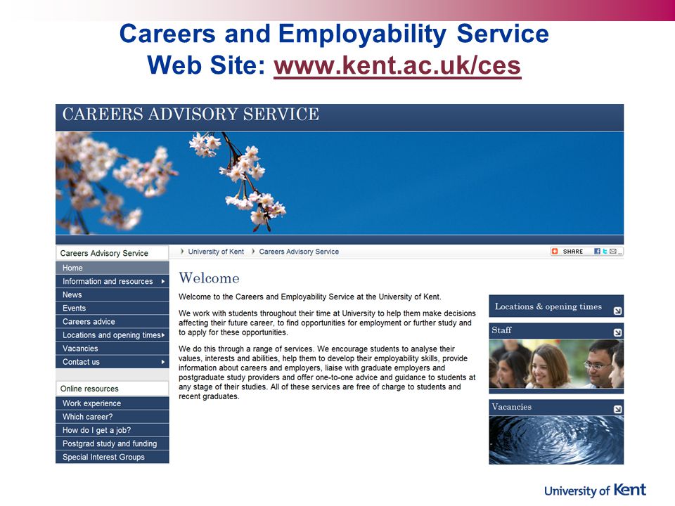Careers and Employability Service Web Site: