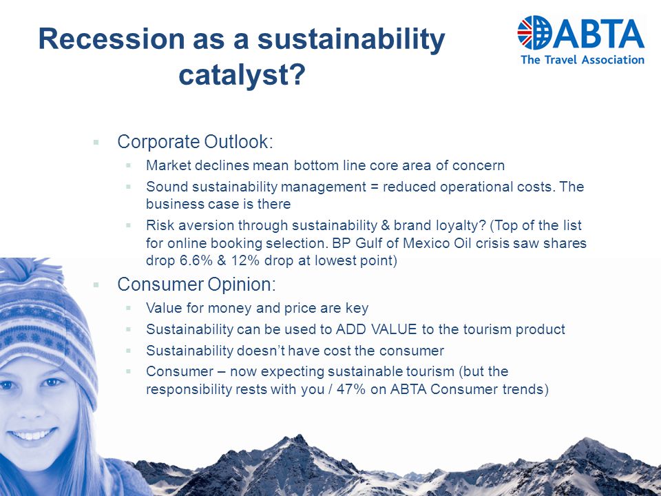 Recession as a sustainability catalyst.
