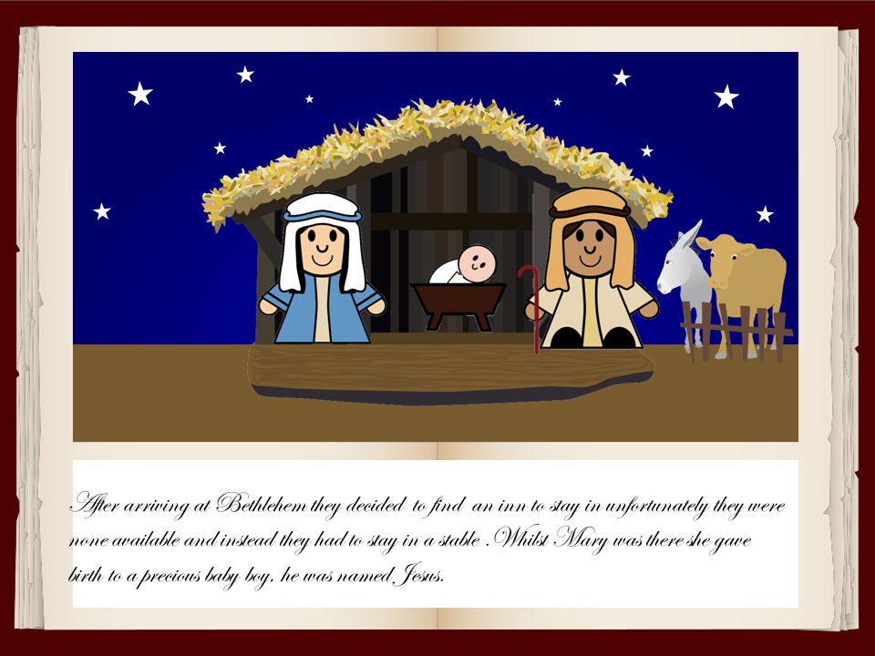 Caesar Augustus demanded that everyone had to go to their hometown to be registered so Mary and Joseph travelled to Bethlehem.