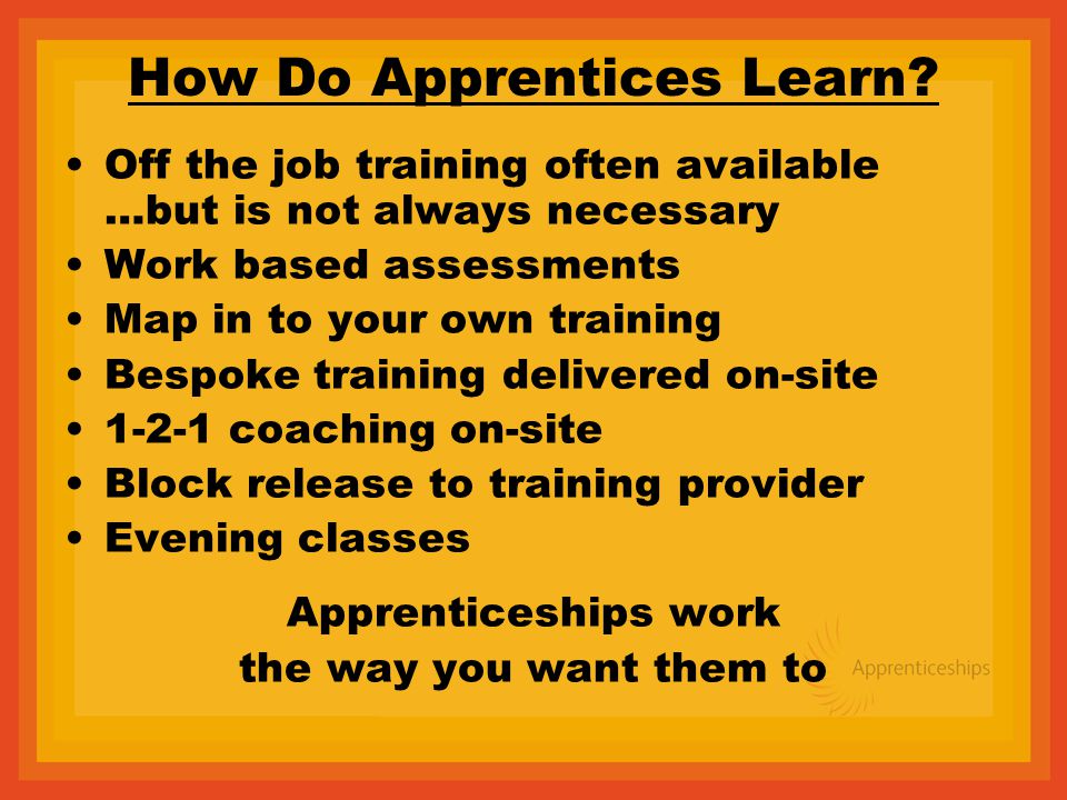 How Do Apprentices Learn.
