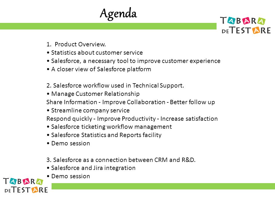 Agenda 1. Product Overview.