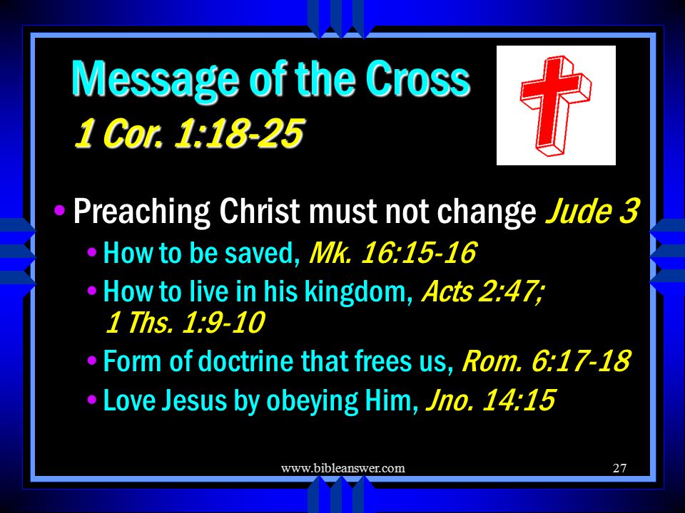 Message of the Cross 1 Cor.