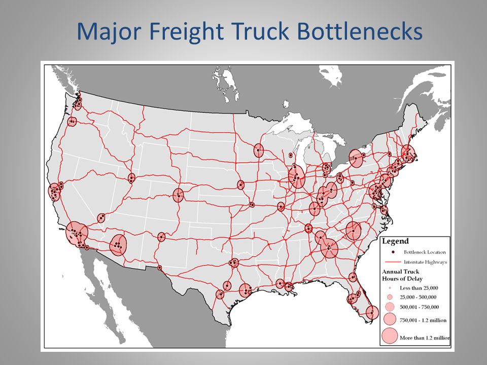 Major Freight Truck Bottlenecks