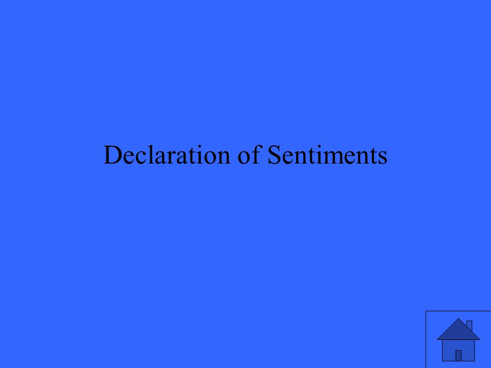 Declaration of Sentiments
