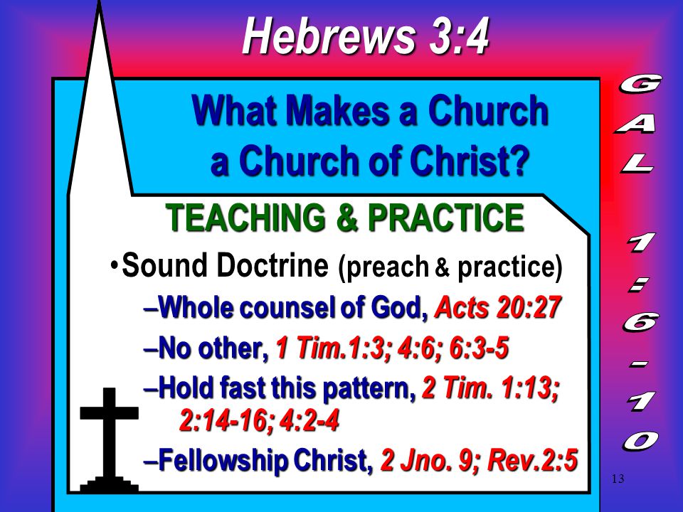 13 What Makes a Church a Church of Christ.