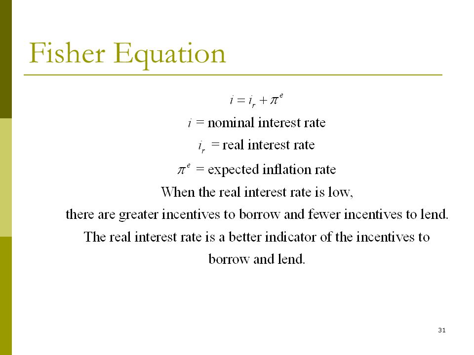31 Fisher Equation