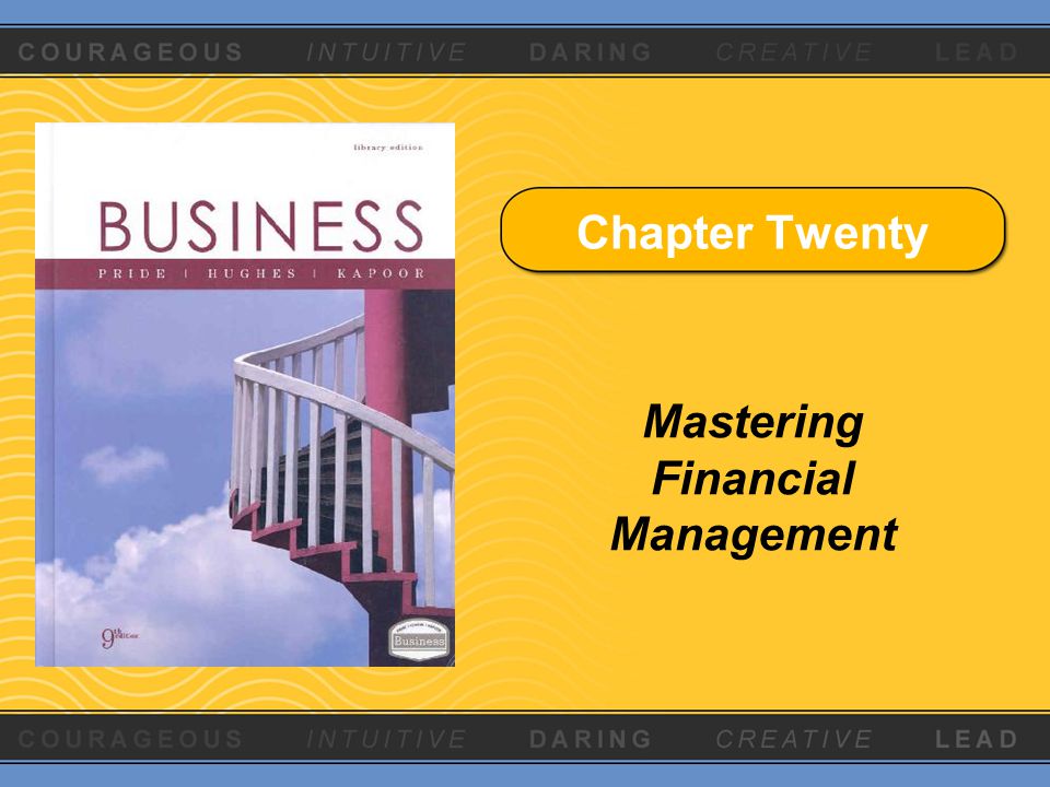 Chapter Twenty Mastering Financial Management