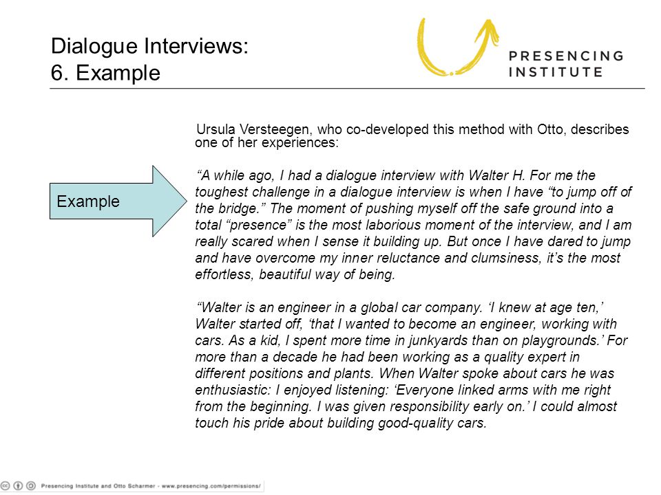 interview dialogue example