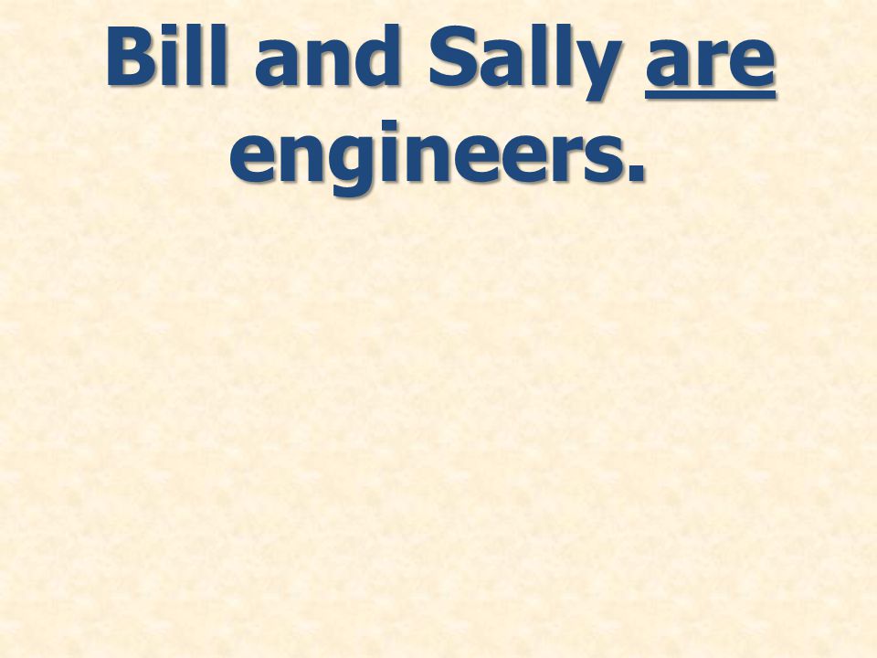 Bill and Sally are engineers.