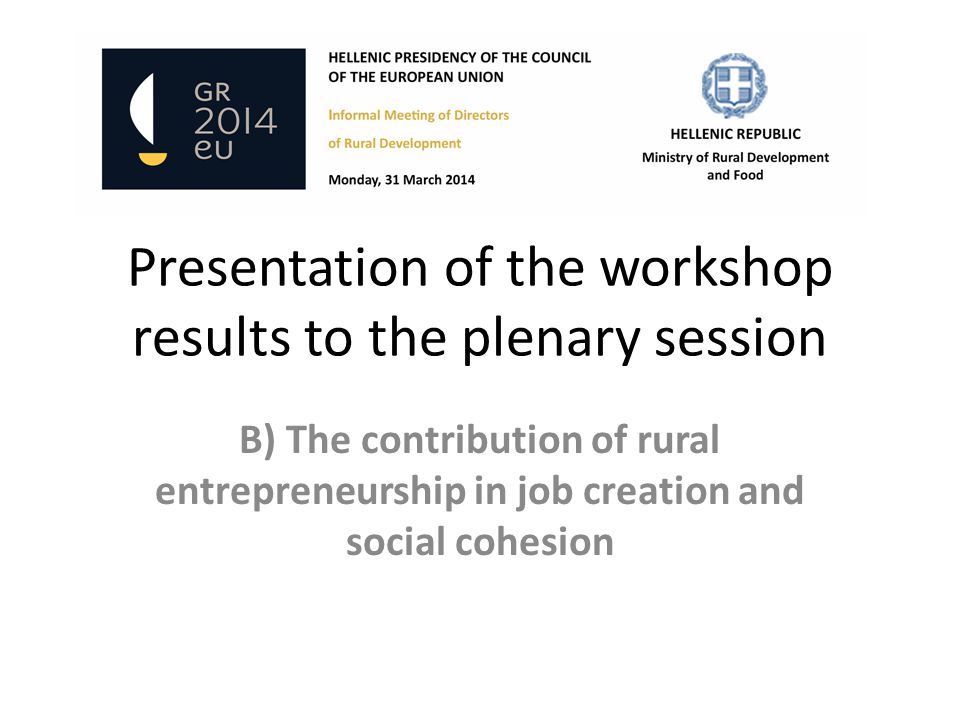 B) The contribution of rural entrepreneurship in job creation and social cohesion