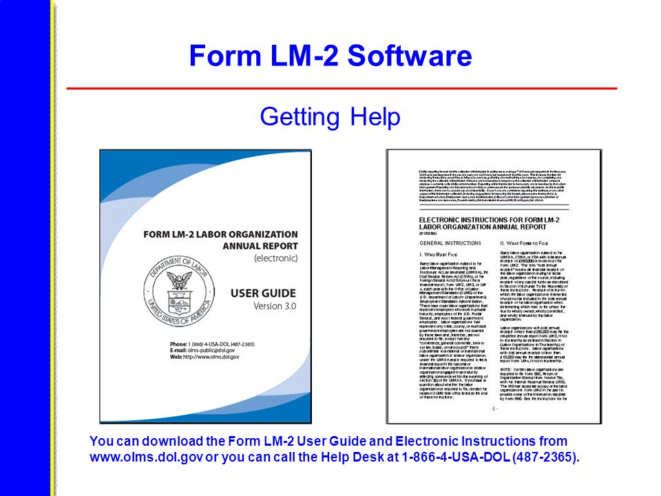 u s department of labor u s department of labor office of labor lm 2 form