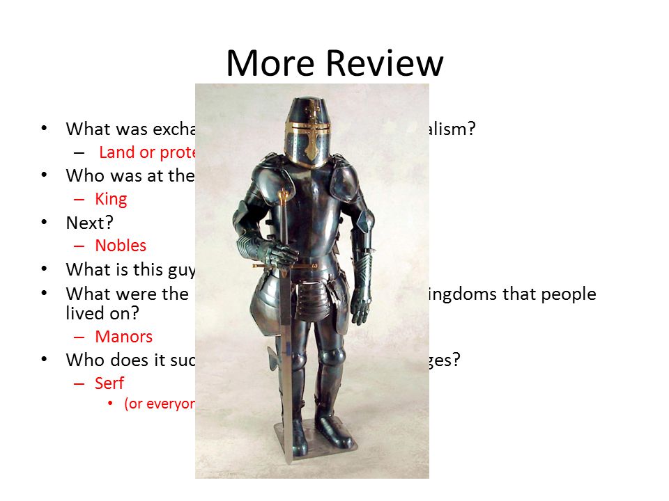 More Review What was exchanged for loyalty under feudalism.