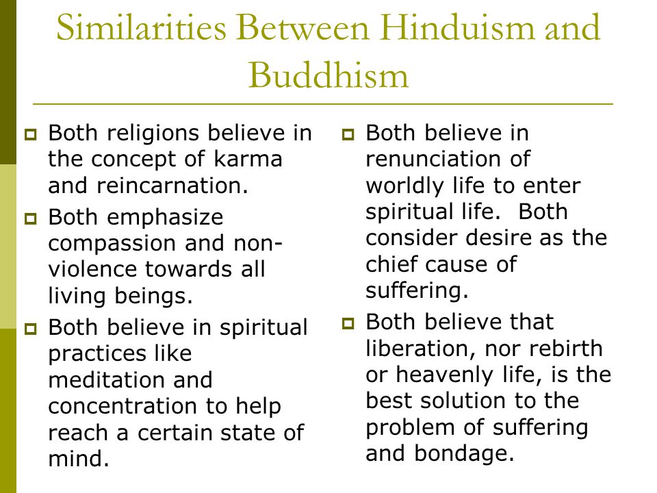 Jainism Vs Hinduism Chart