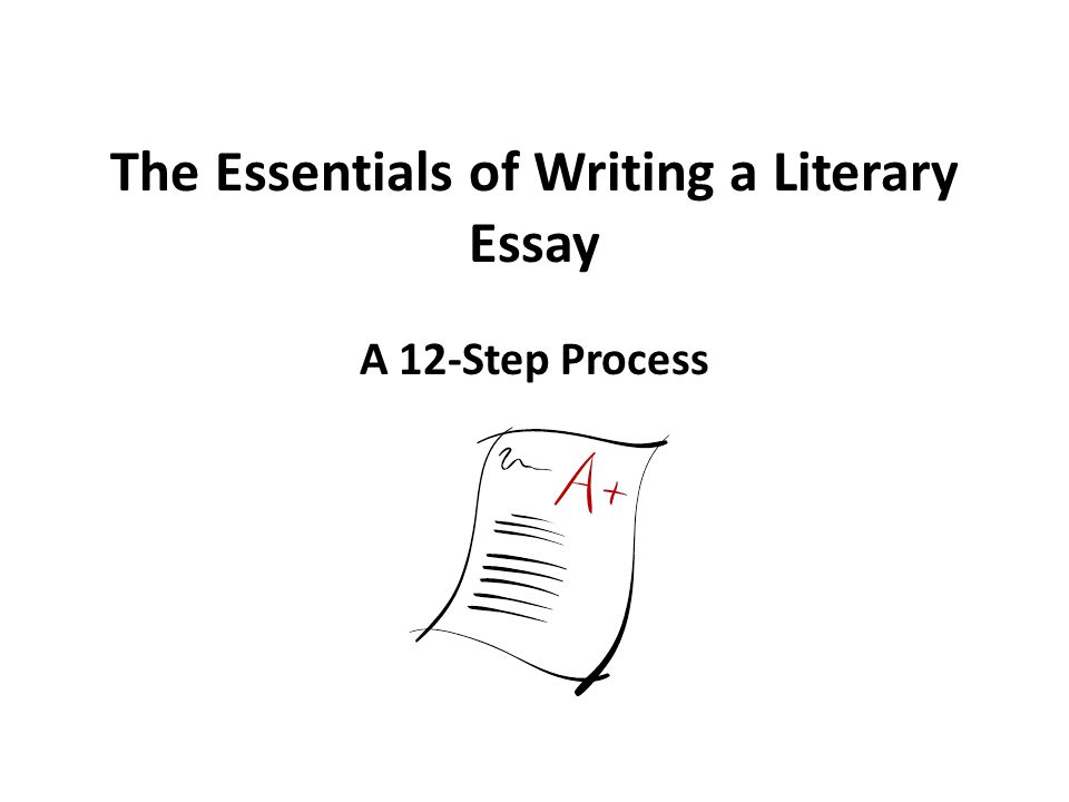 Steps to writing a literary analysis essay