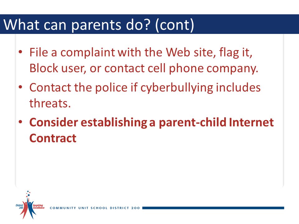 What can parents do.