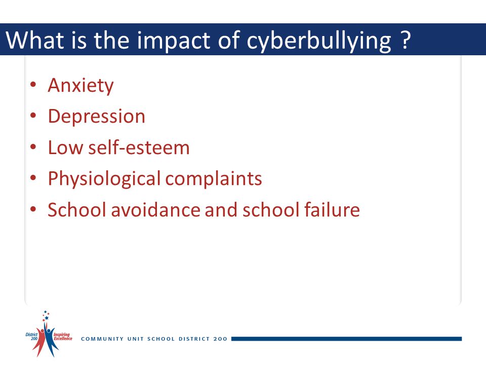 What is the impact of cyberbullying .