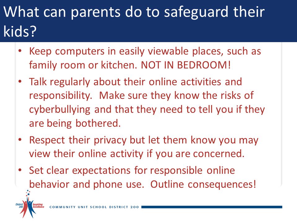 What can parents do to safeguard their kids.