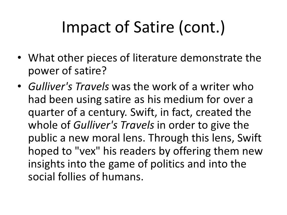 satire examples Below, read about some of the major highlights in american political satire tell us about your own favorite examples on our discussion boards the written word. satire examples Below, read about some of the major highlights in american political satire tell us about your own favorite examples on our discussion boards the written word.