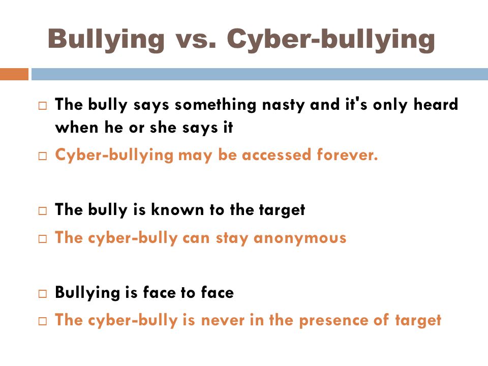 Bullying vs.