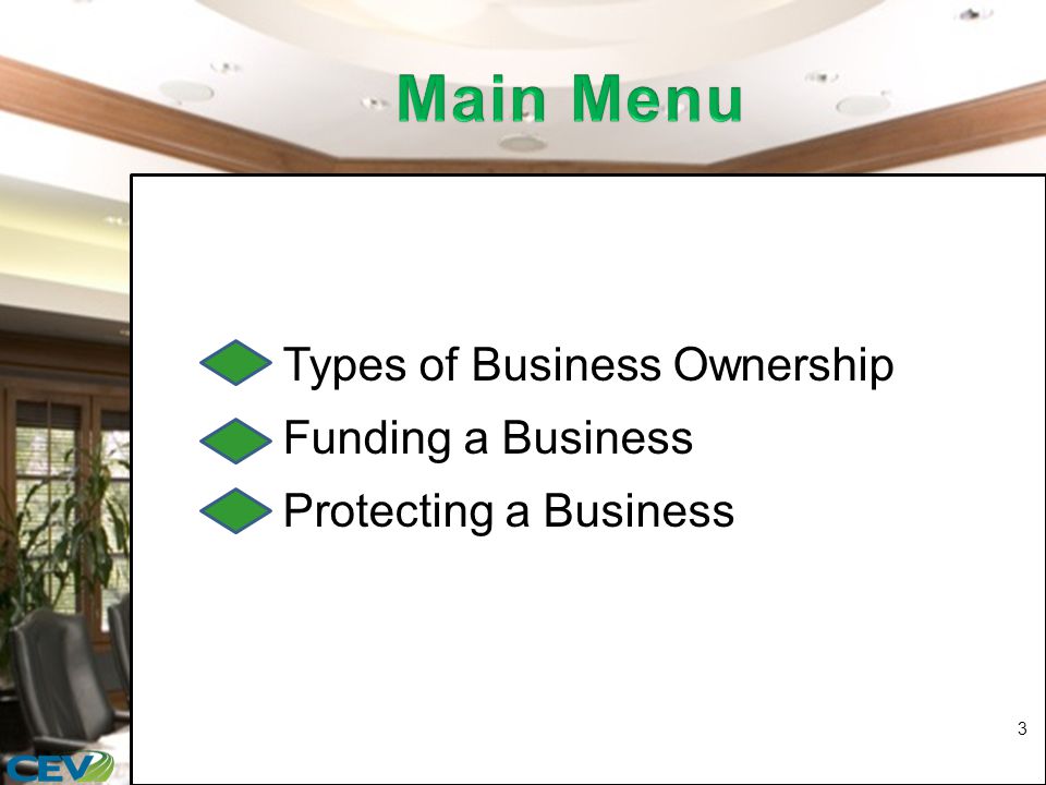 Types of Business Ownership Funding a Business Protecting a Business 3
