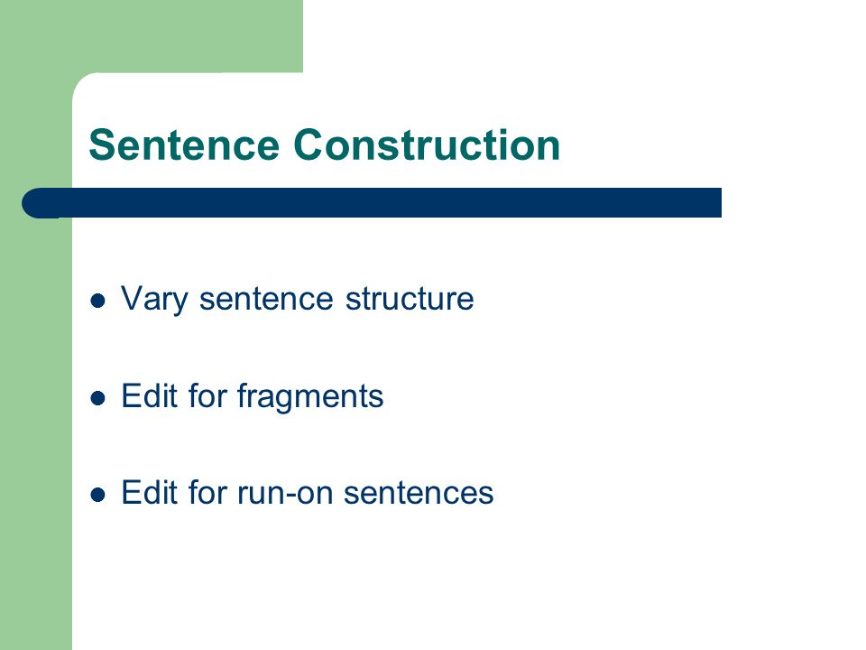 Creative Writing Sentences