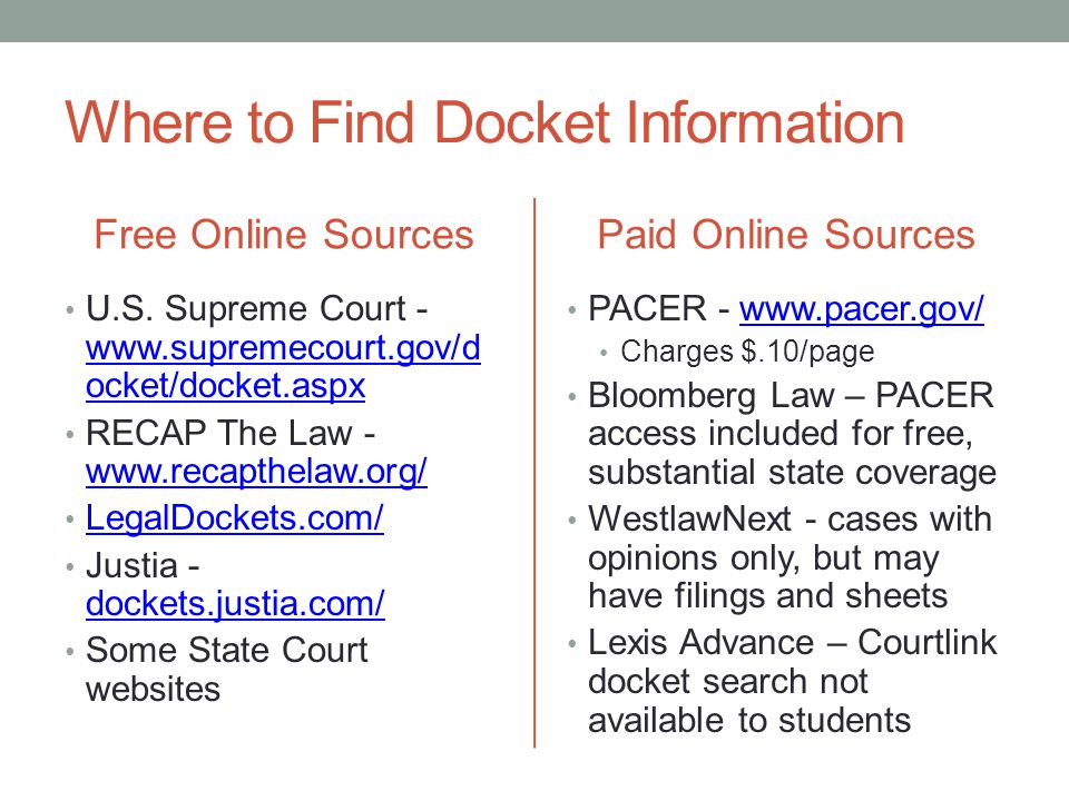finding dockets and case filings legal research refresher lindsay allegheny county docket sheets