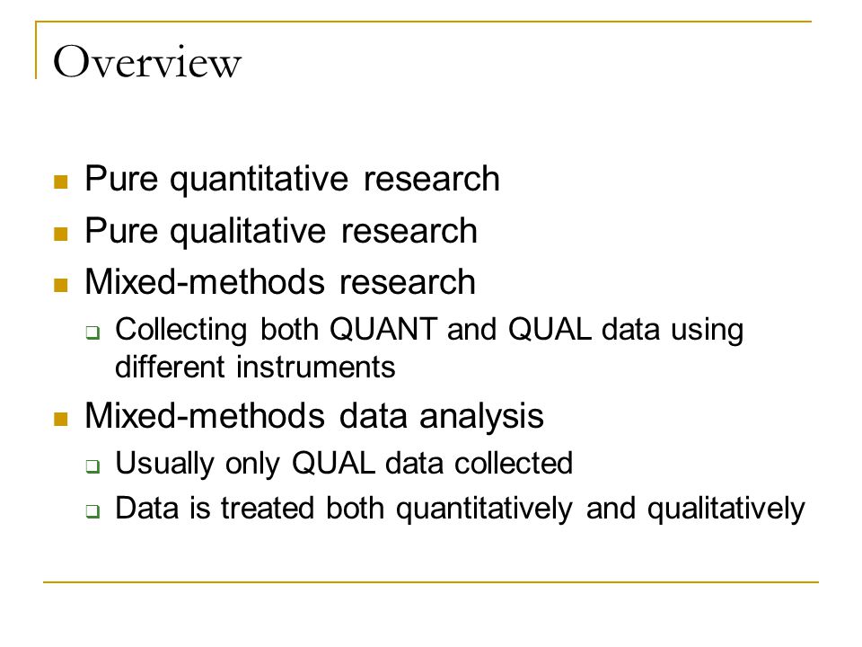 Qual and quant research