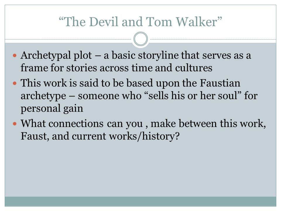 devil tom walker symbolism essay devil tom walker symbolism essay