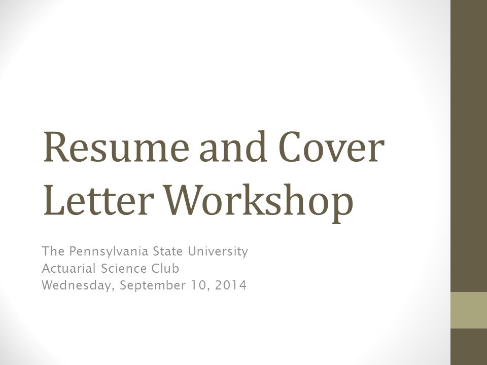 resume workshop presentation