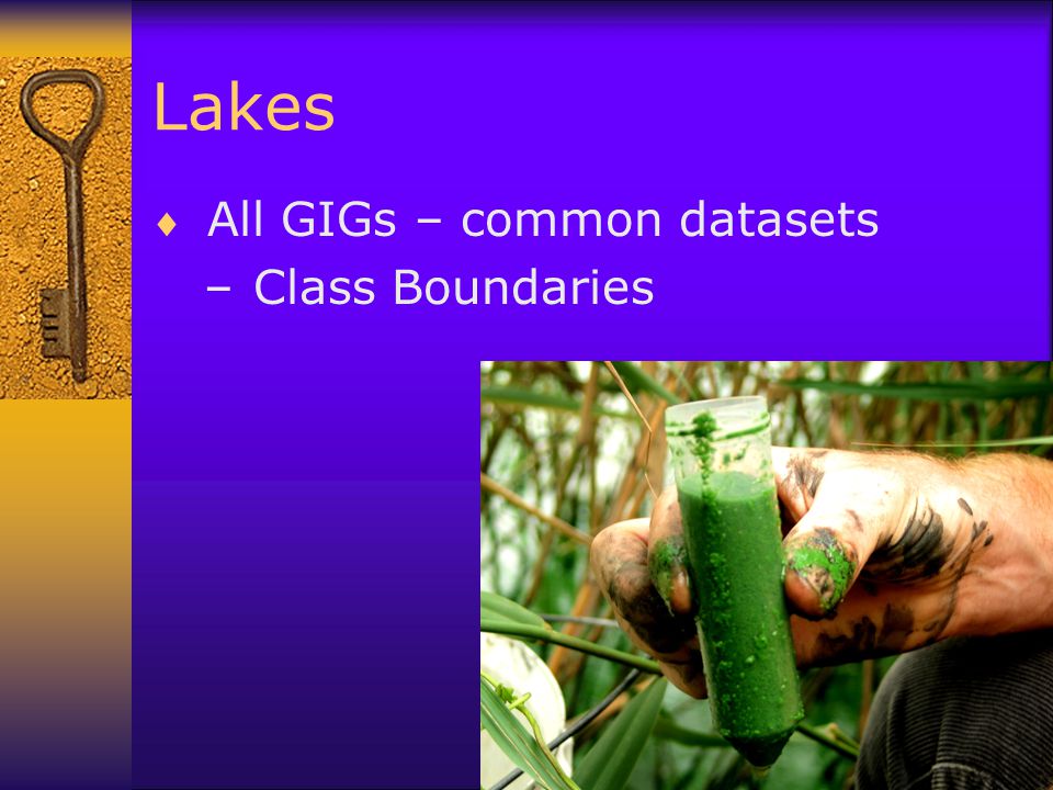 Lakes  All GIGs – common datasets – Class Boundaries