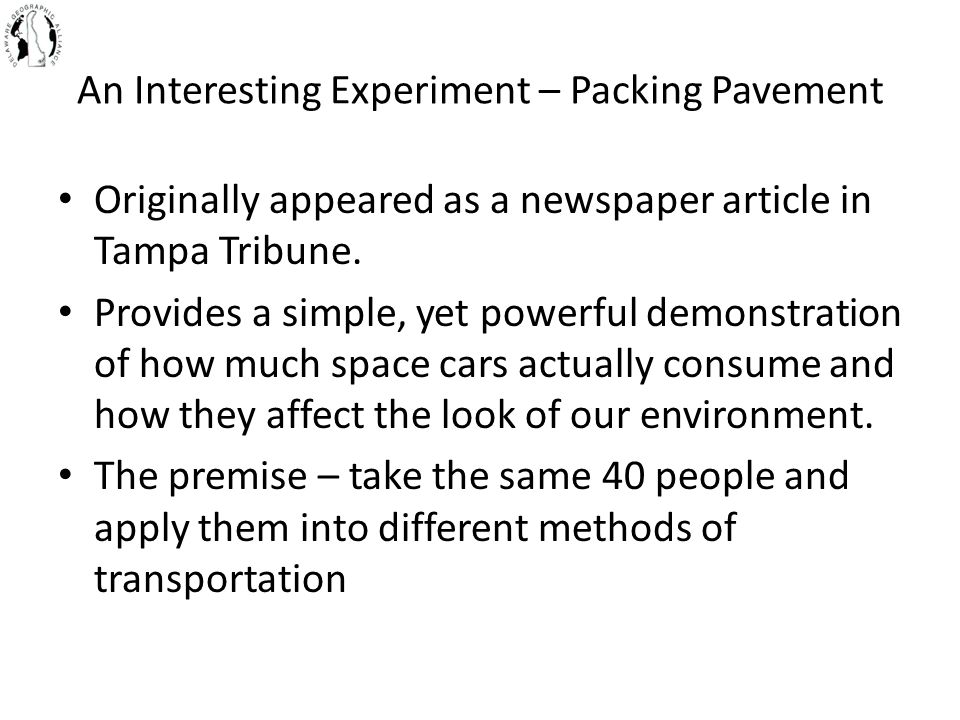 An Interesting Experiment – Packing Pavement Originally appeared as a newspaper article in Tampa Tribune.