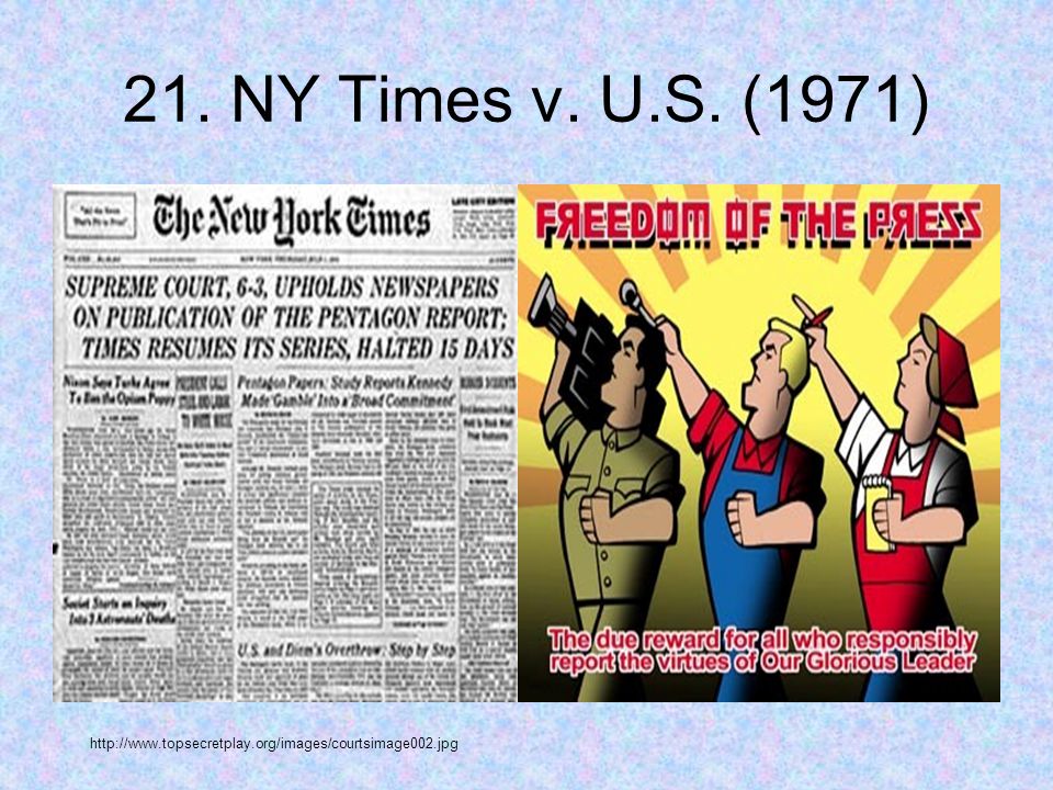 21. NY Times v. U.S. (1971)