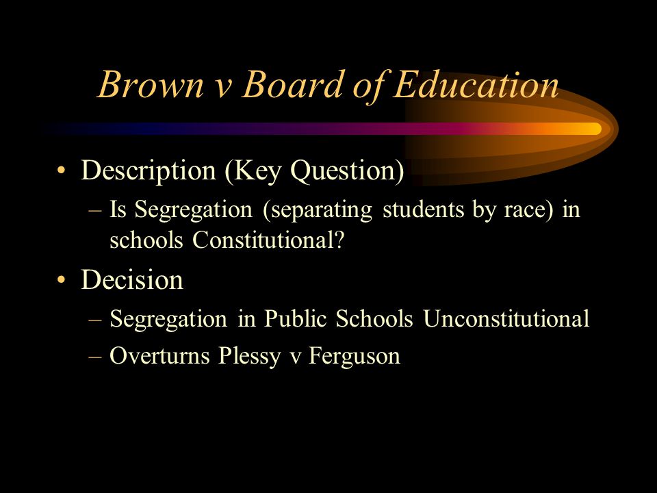 Brown v Board of Education