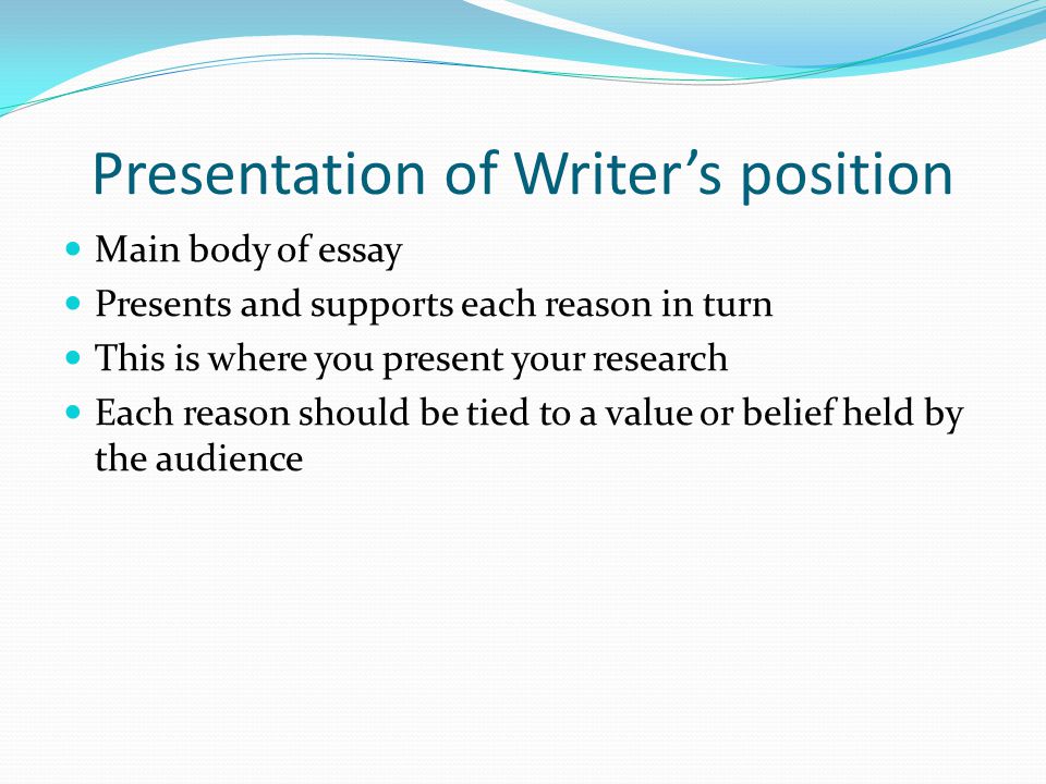 Essay Presentation