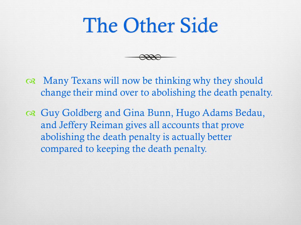 Death Penalty Thesis Statement