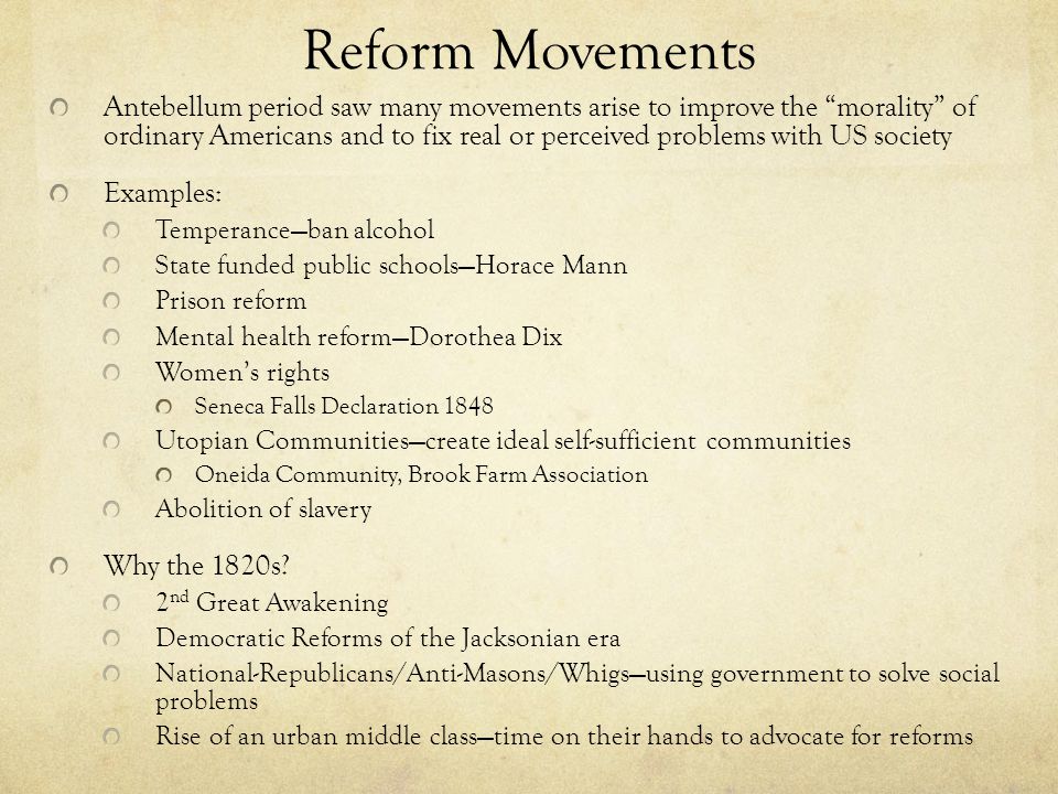 an analysis of the antebellum periods and reforms an analysis of the antebellum periods and reforms