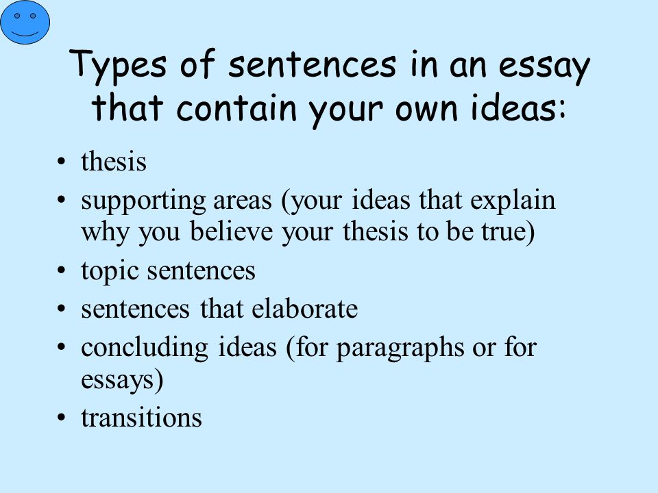 Types of support in essay writing